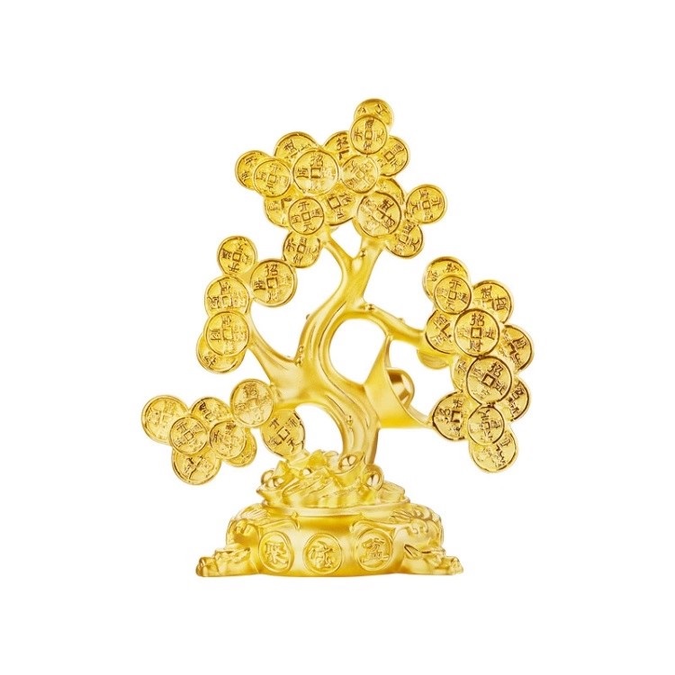 黃金擺件聚寶盆足金禮品擺件收藏送禮77克