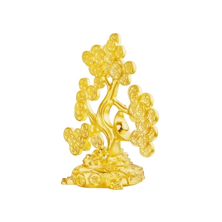黃金擺件聚寶盆足金禮品擺件收藏送禮77克