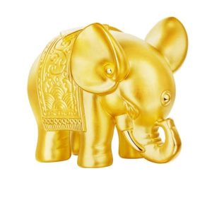 黃金擺件3d硬金吉象大象足金禮品擺件收藏送禮